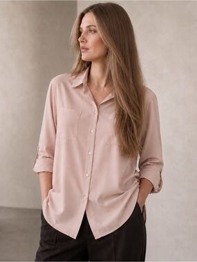 Calvin Klein Roll Sleeve Tunic Blouse 🤍 | Plus Size | Excellent Condition